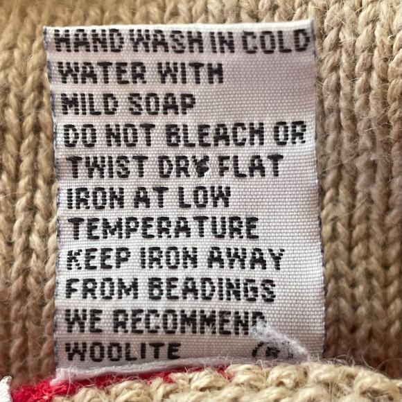 That's Me VTG Sweater Vest Embroidered Bobble Knit Button Front MED Cottagecore - Picture 9 of 9